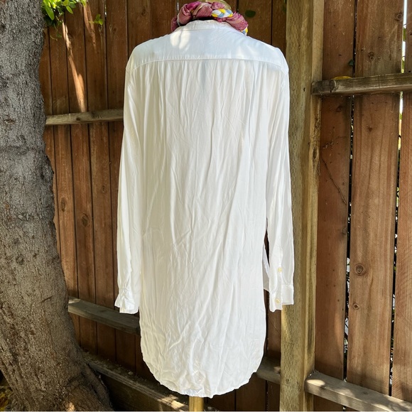 NWT CP Shades Malia - White Button Down Rayon Top - Small - Picture 4 of 7